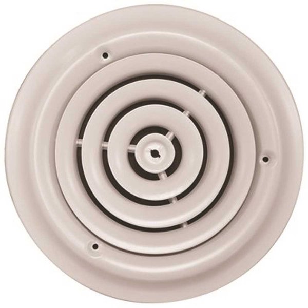 Tru Aire 8 in. White Round Ceiling Diffuser Duct Opening Measurement 800-08